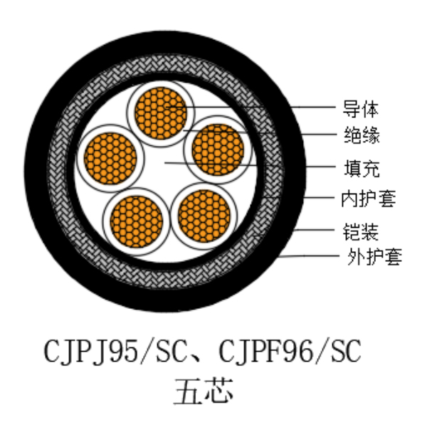 铜芯交联聚乙烯绝缘低烟无卤船用电力电缆-CJPJ95/SC-0.6/1kV、CJPF96/SC-0.6/1kV