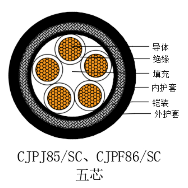 铜芯交联聚乙烯绝缘低烟无卤船用控制电缆-CKJPJ85/SC-150/250V、CKJPF86/SC-150/250V